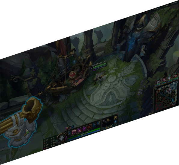 A league of legends gameplay, angled image